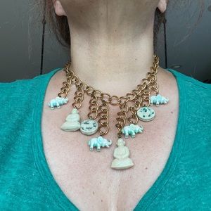 Vintage Asian theme necklace and bracelet